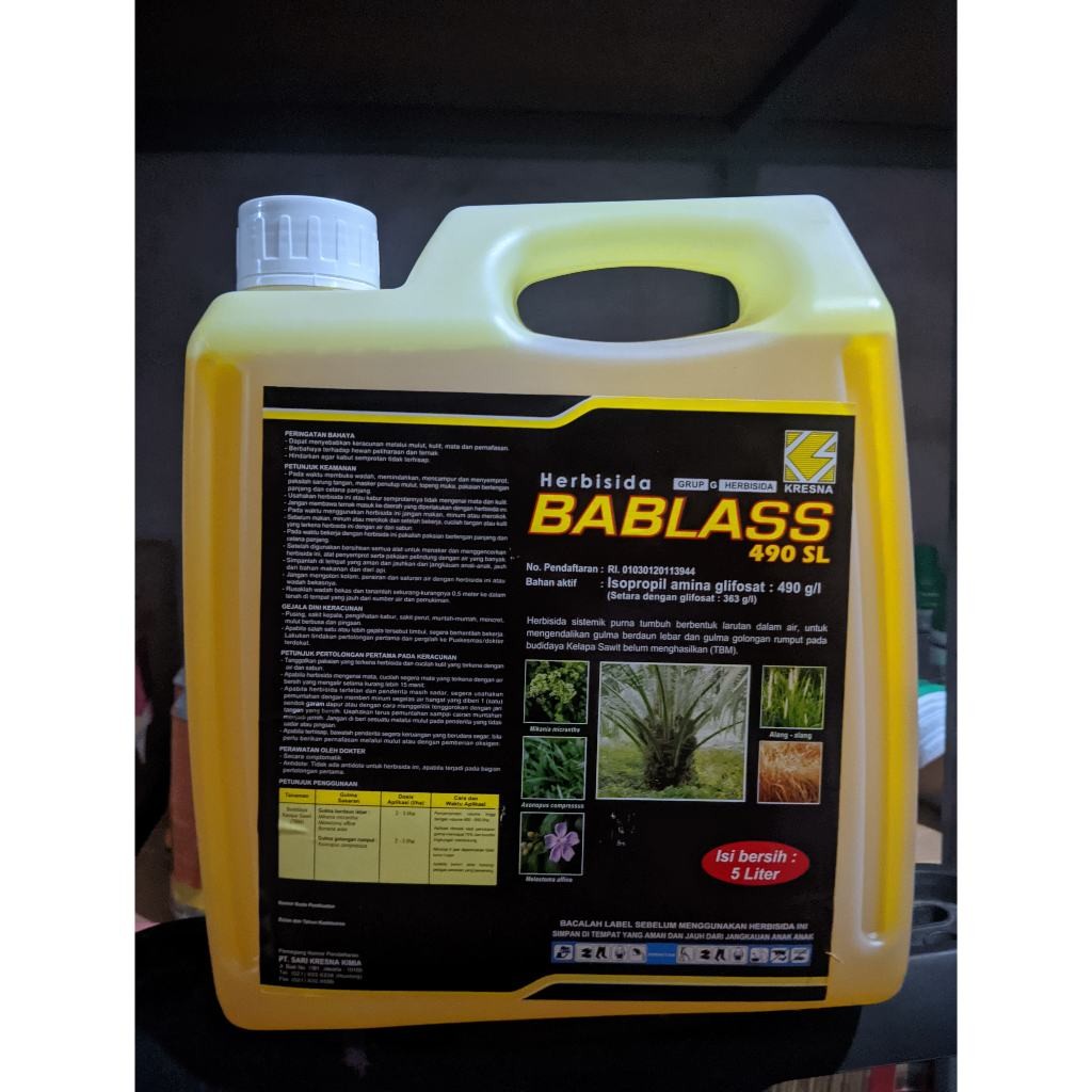 Herbisida Sistemik BABLASS Tanggung 490 SL - 5 Liter