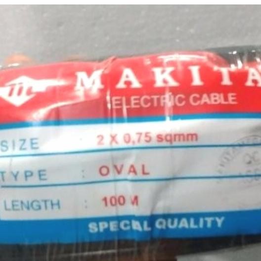 KABEL OVAL 2X0,75 MAKITA HITAM MAKITA KABEL OVAL 2X0,75 100M 100 M HTM