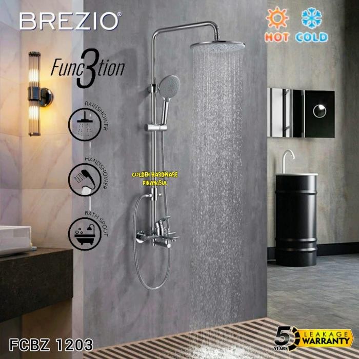 NEW PRODUK BREZIO FCBZ 1203 SHOWER TIANG COLUMN SET KERAN KRAN PANAS DINGIN MANDI NANINA38