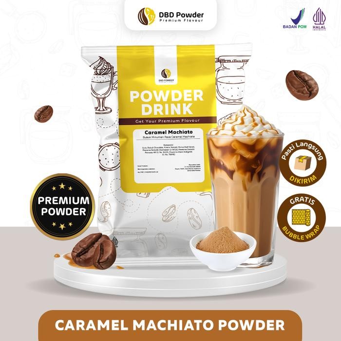

Tersedia Bubuk Minuman Kopi Caramel Machiato 1Kg - Powder Drink Kekinian