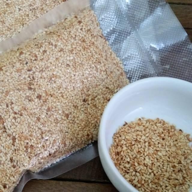 

ASLI Wijen putih sangrai 1kg / wijen mateng / white ses seeds roasted READY STOCK