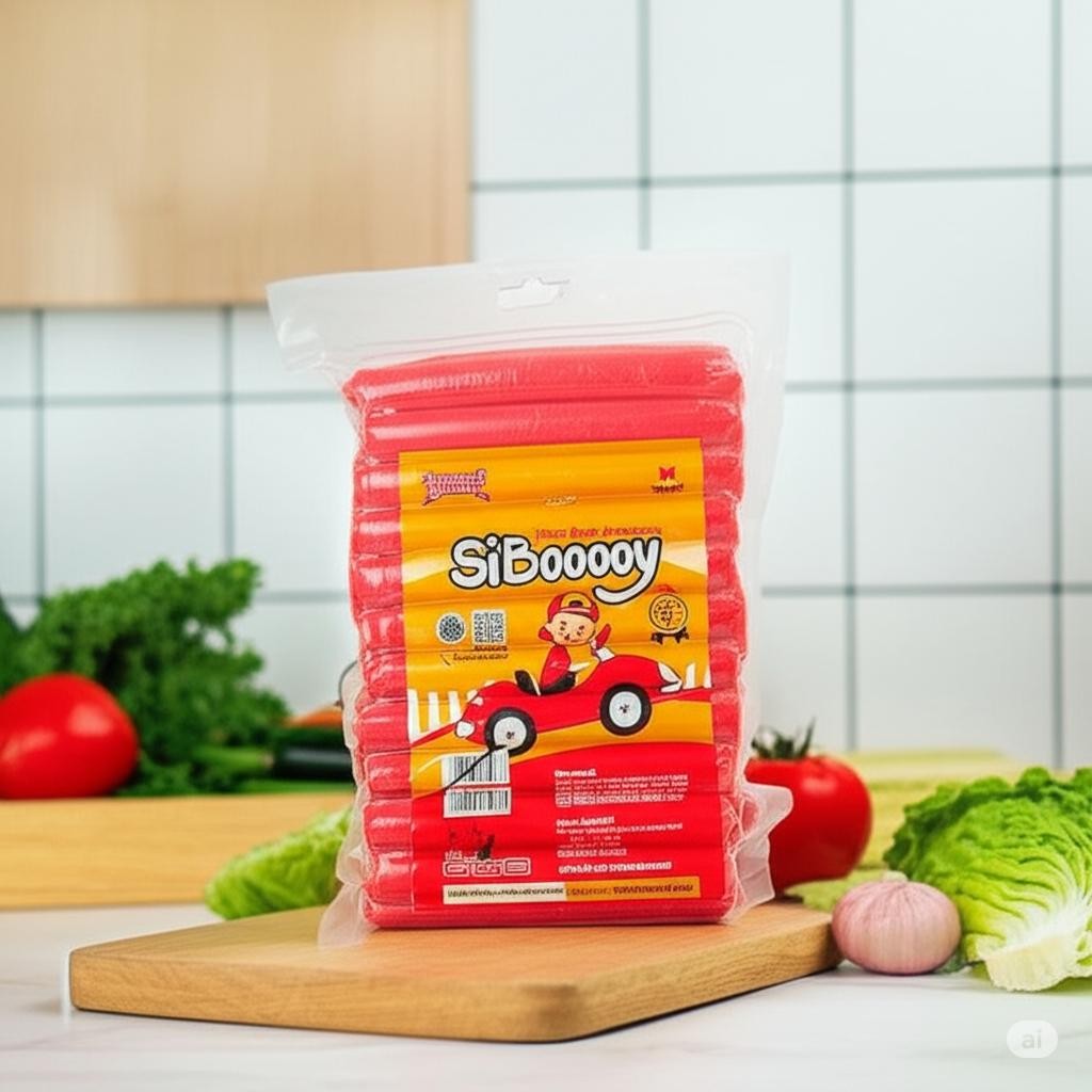 

SiBooooy Sosis Sapi Merah 450gr Isi 25 - Sosis Frozen Food Halal Praktis dan Lezat untuk Camilan & Bekal