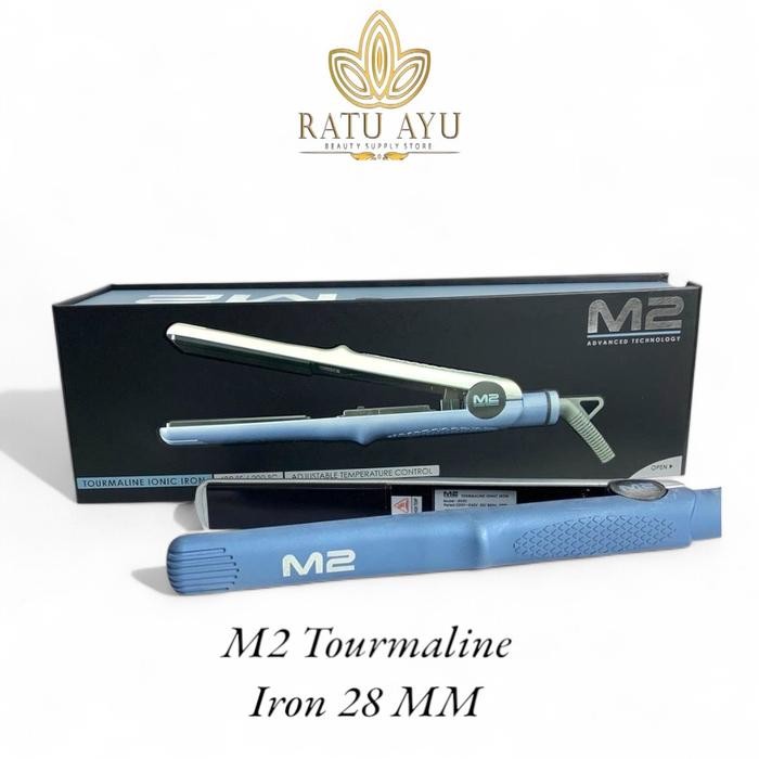 Terlaris Catok M2 tourmaline ionic 28 MM catok pelurus rambut & curly SALE