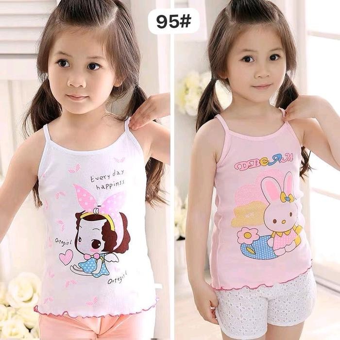 Pilihan- Kaos Dalam Anak Perempuan 1 Lusin /Singlet Anak Perempuan /Kaos Dalam Anak Motif