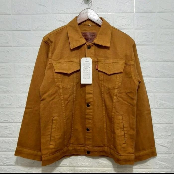 Jaket Denim Kuning Busuk / Kuning Kunyit Size L, Xl Unisex