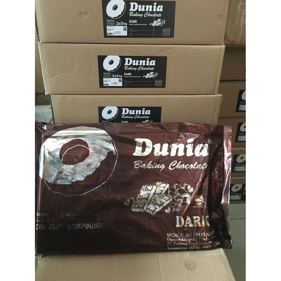 

Dunia Baking Chocolate 5kg Coklat Batang Dark Chocolate Compound DCC