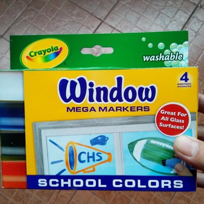 

Crayola Washable Window Mega 4-Color Set Marker