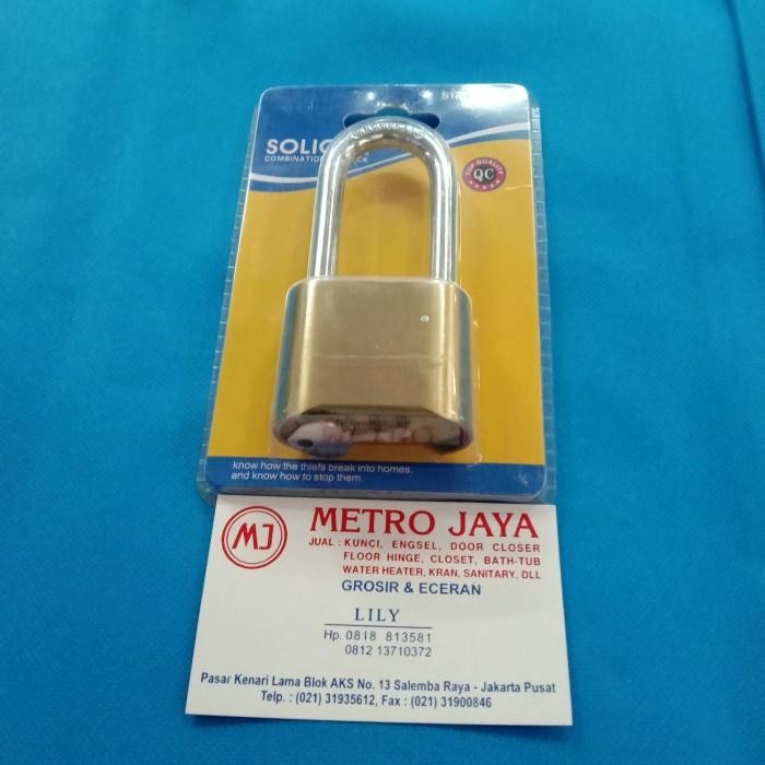 Gembok Angka Soligen Leher Panjang/ Gembok Kombinasi/ Gembok Nomor
