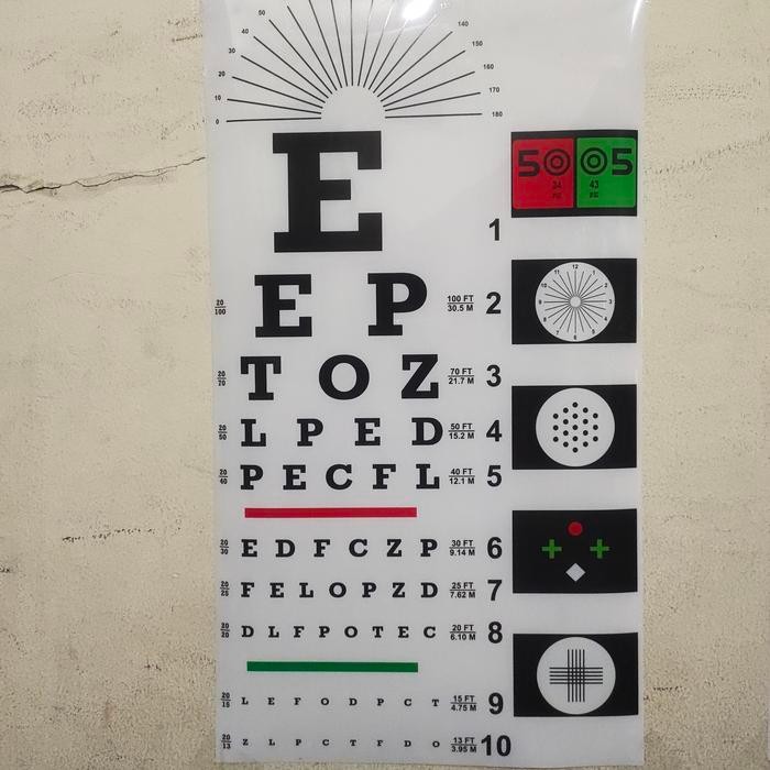 

Snellen Chart 6.6 Huruf/Red Green Test/Kertas Film