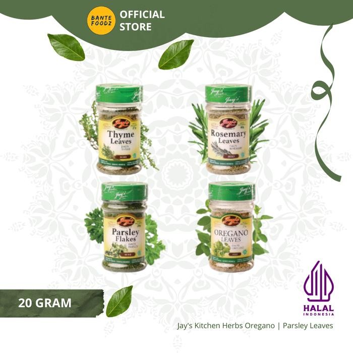 

Jay's Kitchen Herbs Oregano / Rosemary / Thyme / Parsley Leaves