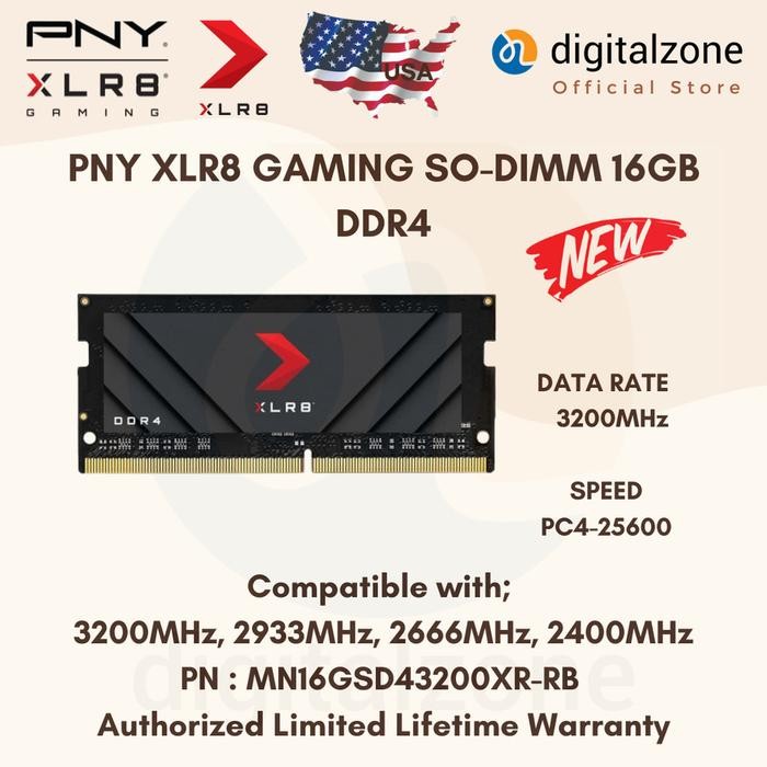 RAM 16GB DDR4 3200MHZ SODIMM 16GB DDR4 3200MHZ PNY XLR8 16GB 3200MHZ