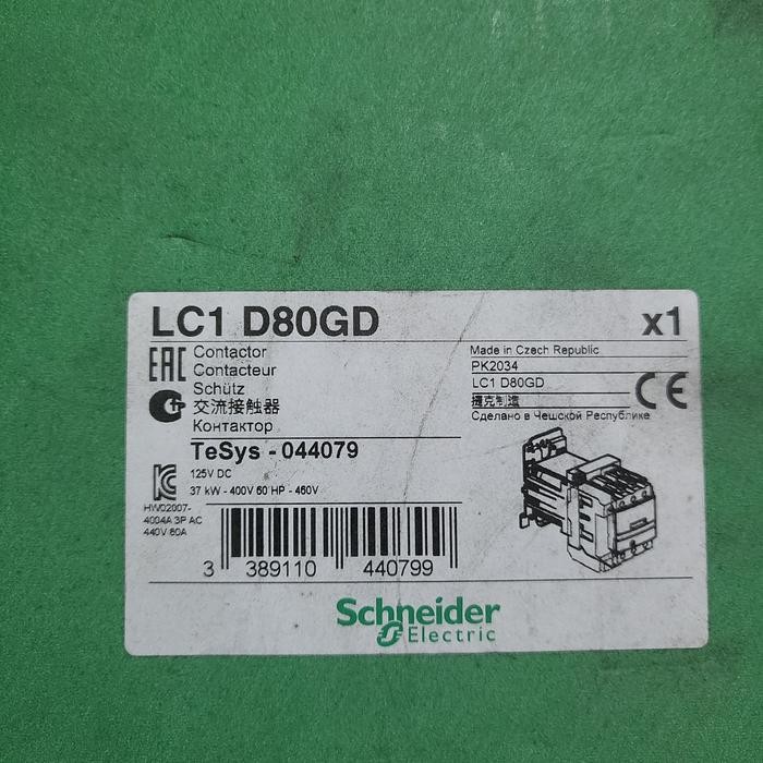 CONTACTOR LC1D80FD 110VDC 37KW SCHNEIDER