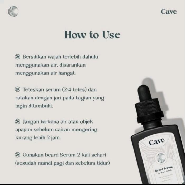 CAVE BEARD SERUM PENUMBUH BREWOK DAN RAMBUT ORIGINAL CAVE MENS CARE MENUMBUHKAN PENEBAL JENGGOT