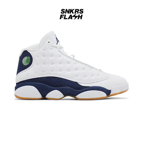 NIKE Air Jordan 13 Retro White Midnight Navy Sepatu Sneakers Pria - 414571140 - Size 43