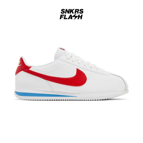 NIKE Cortez Forrest Gum White Varsity Red Sepatu Sneakers Pria - DM4044108