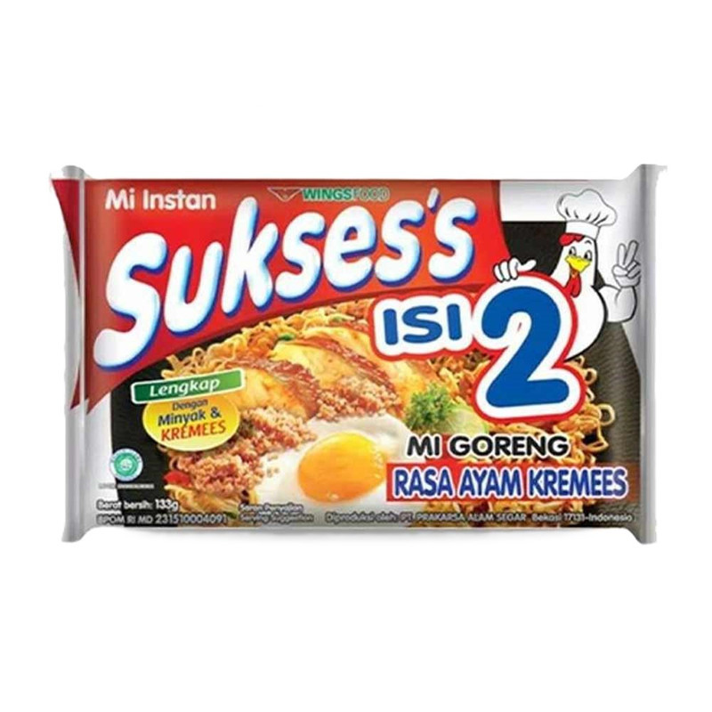 

Suksess Isi 2 Mie Goreng Ayam Kremes 133G