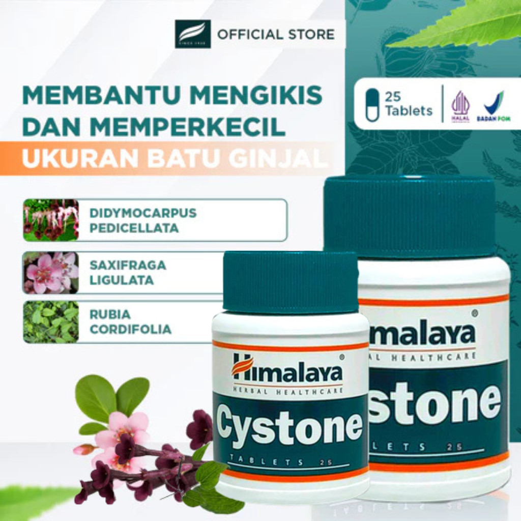 [Bundle Isi 2] Himalaya Cystone tablet 25's | Terapi Kesehatan Ginjal | Bantu Mencegah & Mengobati B