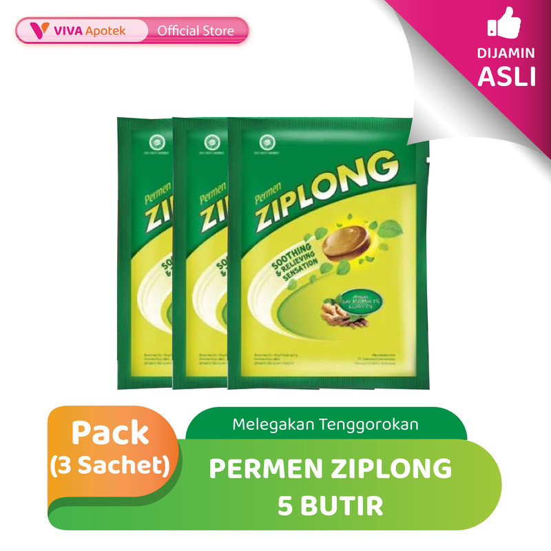 

[PAKET HEMAT] Permen Ziplong 5 Butir untuk Melegakan Tenggorokan (Pack - 3 Sachet)