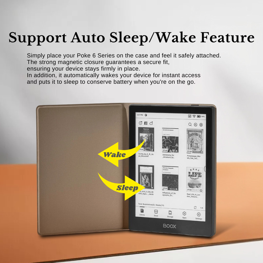 Magnetic Protective Case for ONYX BOOX POKE 6 Series Terlaris