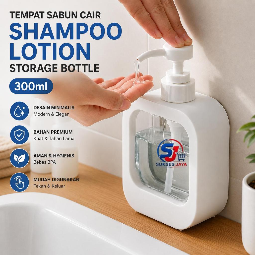 Tempat Sabun Cair Shampoo Lotion Storage Bottle 300ml - HK-30