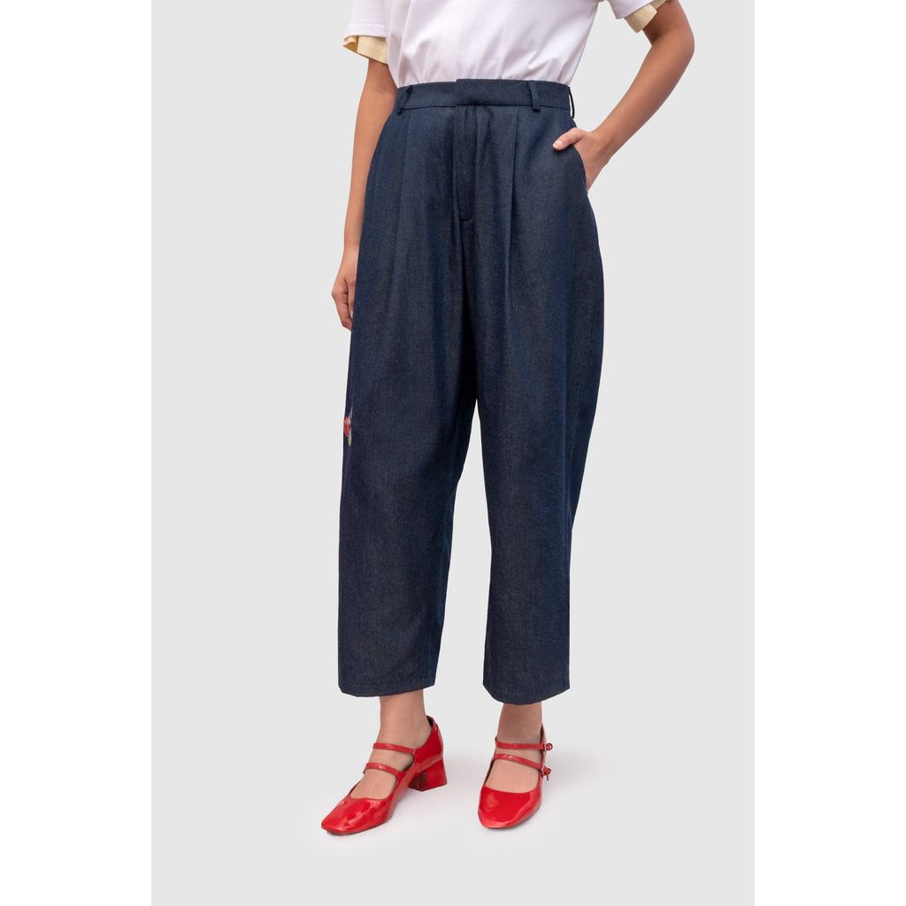 Calla The Label - Kavya Barrel Pants - Azure