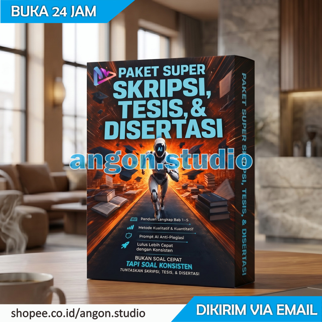 AI Skripsi Mega Pack AI Prompt: Skripsi, Tesis, Disertasi, Tugas Kuliah (Kualitatif & Kuantitatif)