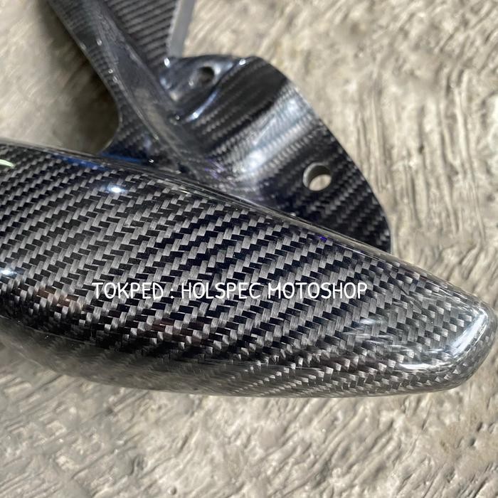 BEHEL BEGEL POTONG TANDUK SPORTY CARBON KEVLAR PARTS ORI YAMAHA NMAX