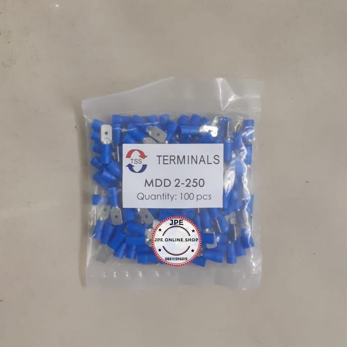 KABEL SKUN MALE 2.5MM GEPENG MDD2-250 BIRU