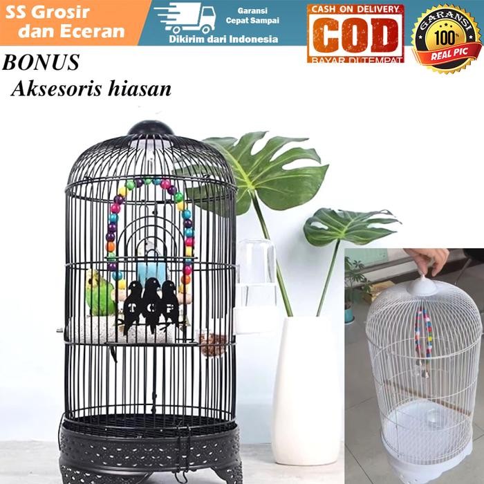 KANDANG BURUNG SANGKAR BESI KOMPLIT KENARI BONUS AKSESORIS BURUNG