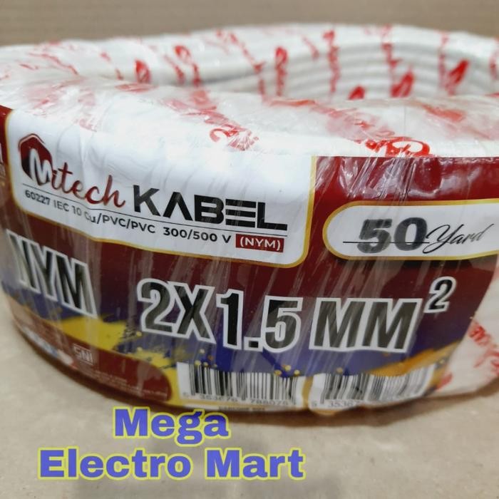 KABEL LISTRIK 2X1.5 KAWAT TEMBAGA SNI 1ROL