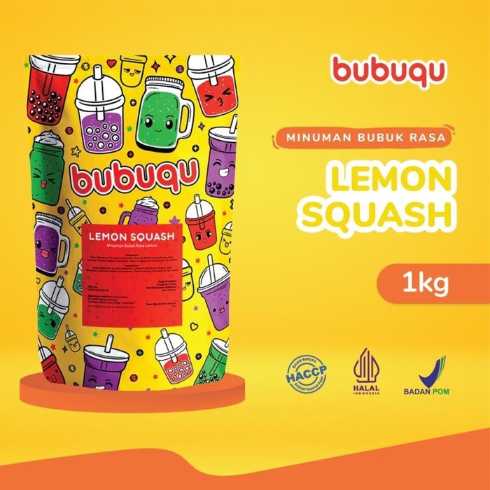 

Tersedia Lemon Squash Powder Drink 1kg Bubuqu - Minuman Bubuk Lemon Segar Shopee