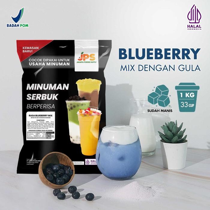 

Tersedia Bubuk Minuman Blueberry Mix Powder Instan JPS 1Kg - Minuman Kekinian Shopee