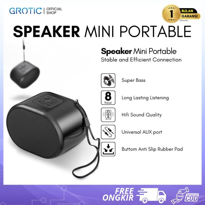Promo Grotic Speaker Bluetooth Tws Wireless Stereo Hifi Portable