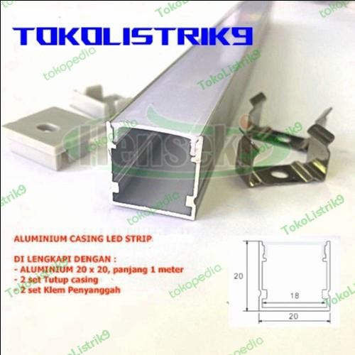 Housing LED Strip Aluminium/Casing LED Strip Aluminium Model U Tebal