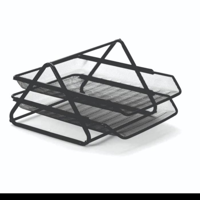 

Vtec Rak Susun Dokumen 2 Susun Jaring Hitam Bahan Besi Tahan Lama Cocok Untuk Kantor Dan Rumah