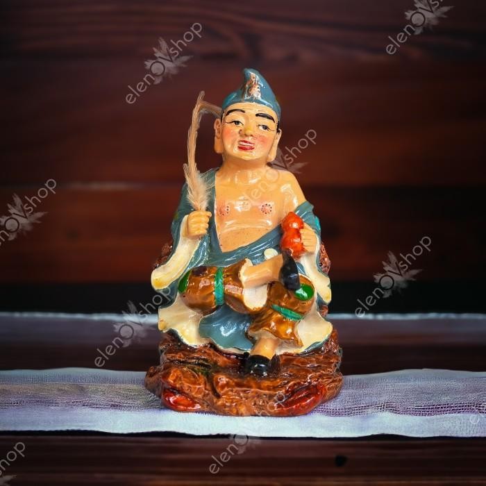 *****] Patung Rupang Dewa Pengemis Chi Kung Berwarna Material Resin