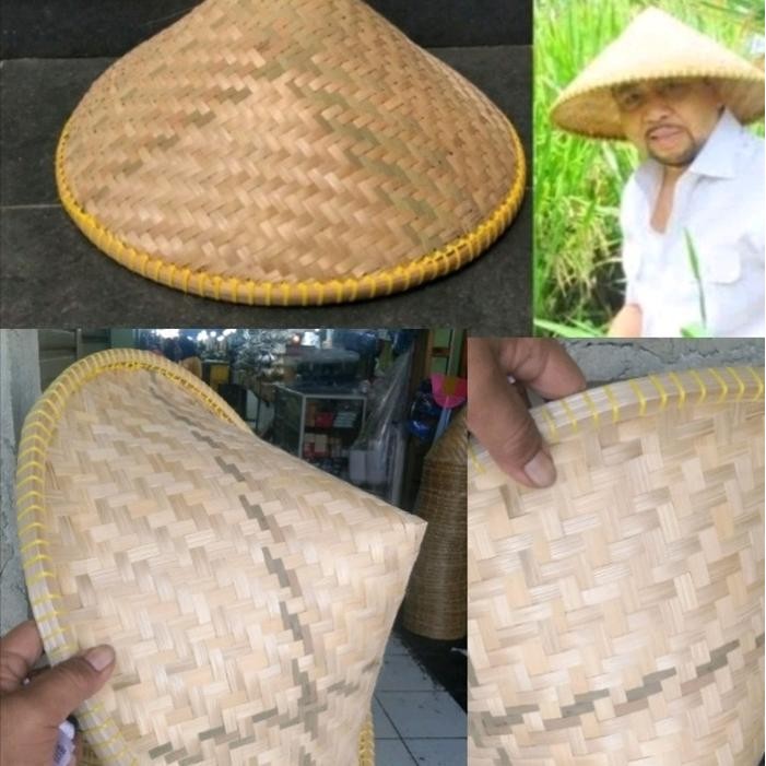 Pilihan- Topi Petani Anyaman Bambu Caping Cetok Hadiah Hadiah