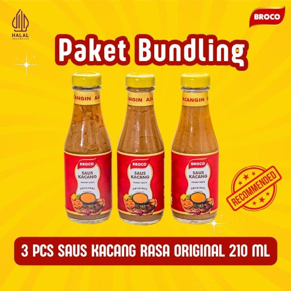 

Paket Bundling 3 Pcs Saos Kacang Broco rasa Original Saus Makanan