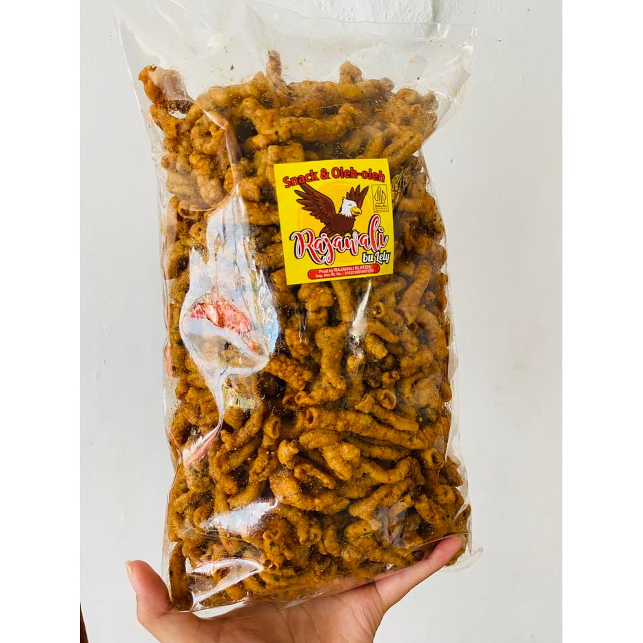 

1kg KERIPIK USUS PEDAS DAUN JERUK / USUS AYAM CRISPY SUPER PREMIUM RAJAWALI BU LELY HOT DAUN JERUK