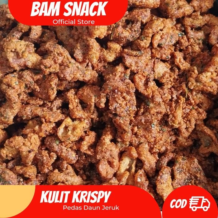 

1KG Kulit Ayam Krispy BAM SNACK Rasa Original dan Pedas Daun jeruk Crispy cemilan Snacks Food