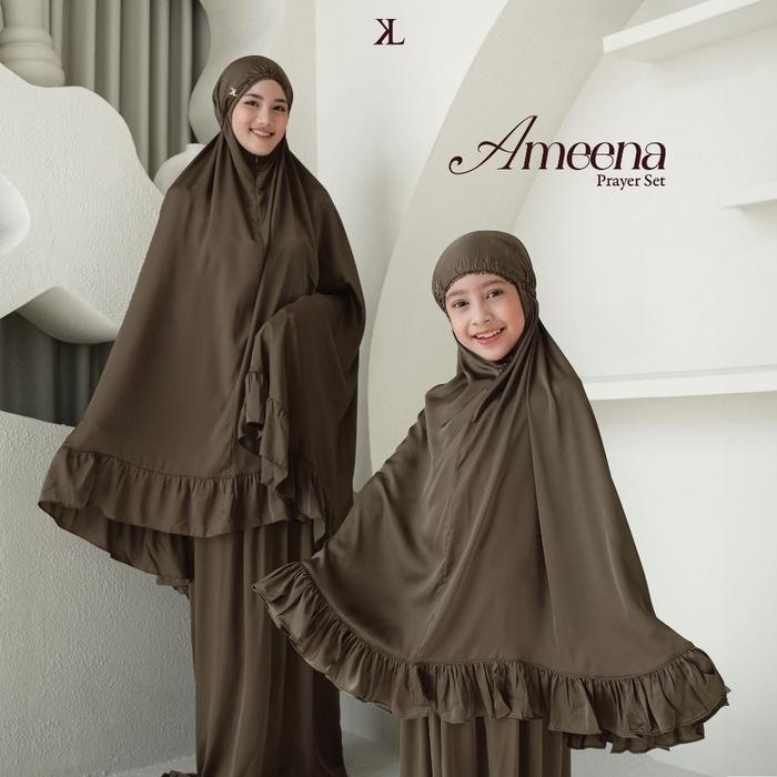 Ameena Prayer Set Mukena Couple Mom and Kids Paaging with box