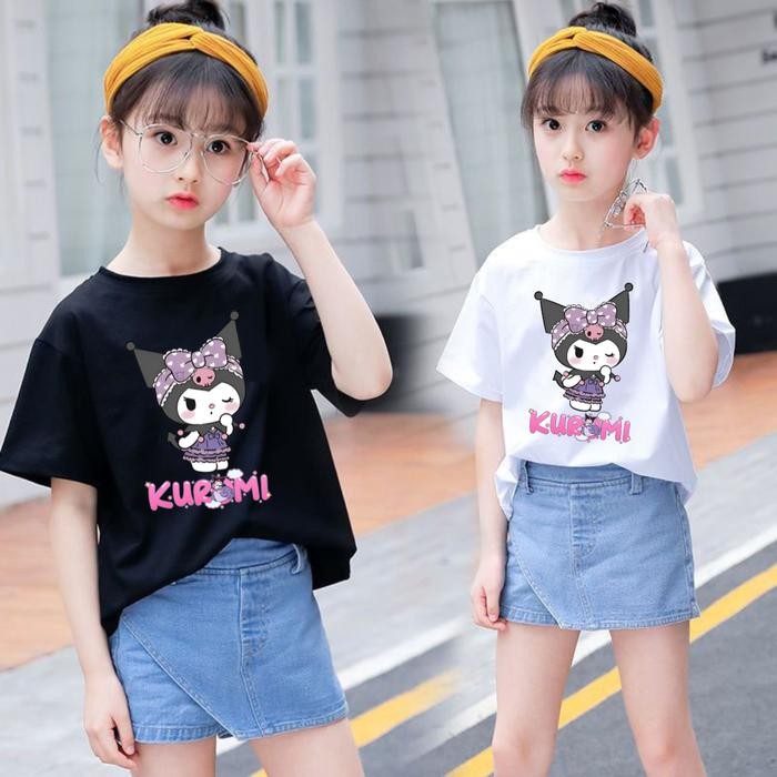 Pilihan- Koko Import - Baju Kaos Motif Kuromi My Melodi Sanrio Anak Anak Perempuan Dan Abg Kain