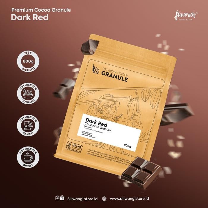 

Cokelat Bubuk PREMIUM COCOA GRANULE DARK RED 800gr