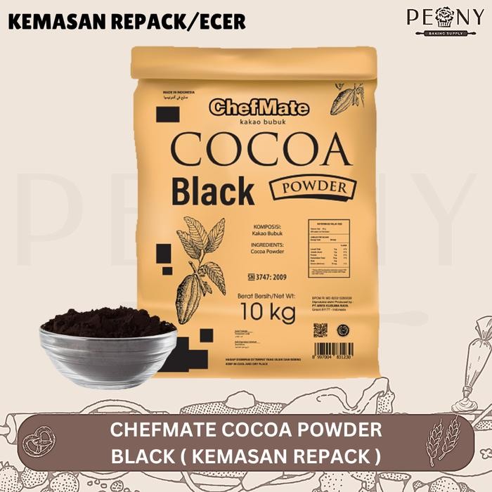 

CHEFMATE COCOA POWDER BLACK KEMASAN REPACK ( ECER )/BLACK COCOA POWDER