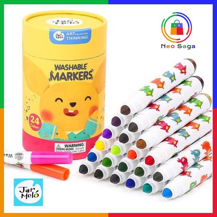 

Khusus Gosend! Spidol Joan Miro Babyroo Washable Marker 24 Color Warna Spidol Anak