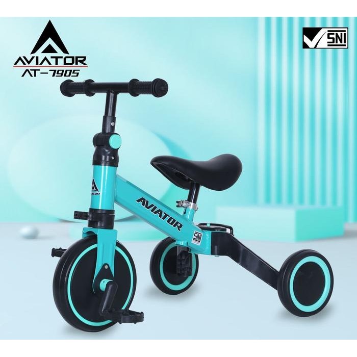 Aviator At7905 Balance Aviator Roda Tiga Anak & Balance Bike Steel Roda Belakang Bisa Dilipat Toys 3