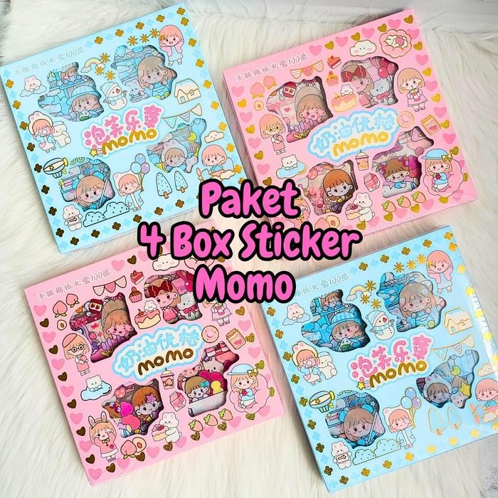 

Paket 4 Box Sticker Momo Isi 100 Lembar Sticker Lucu