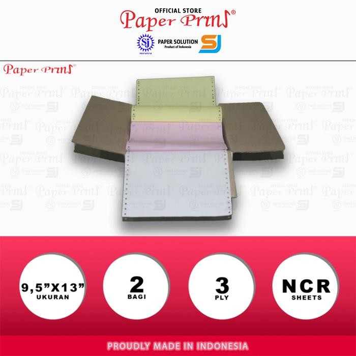 

Paperpryns Kertas Continuous Form 3Ply Ncr Folio 9,5" X 13"/2 (Bagi 2)