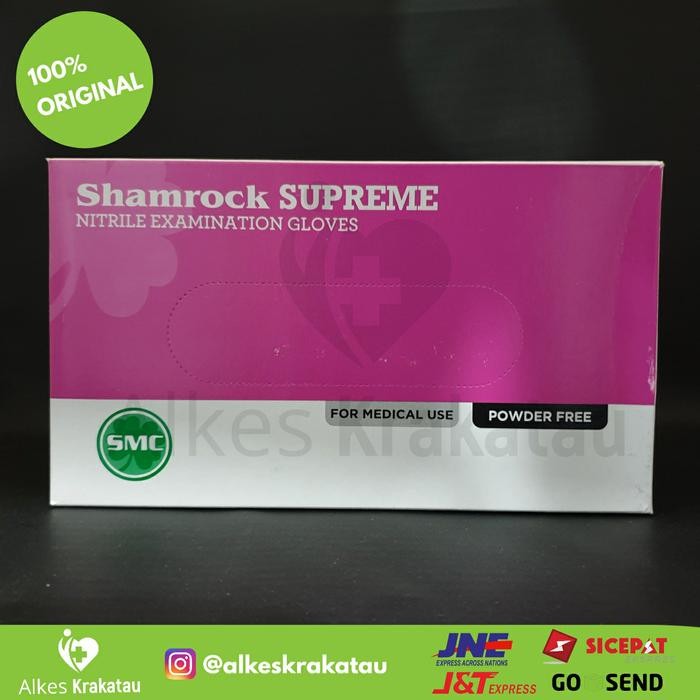Sarung Tangan Shamrock Nitrile Powder Free Biru / Handscoon Nitril