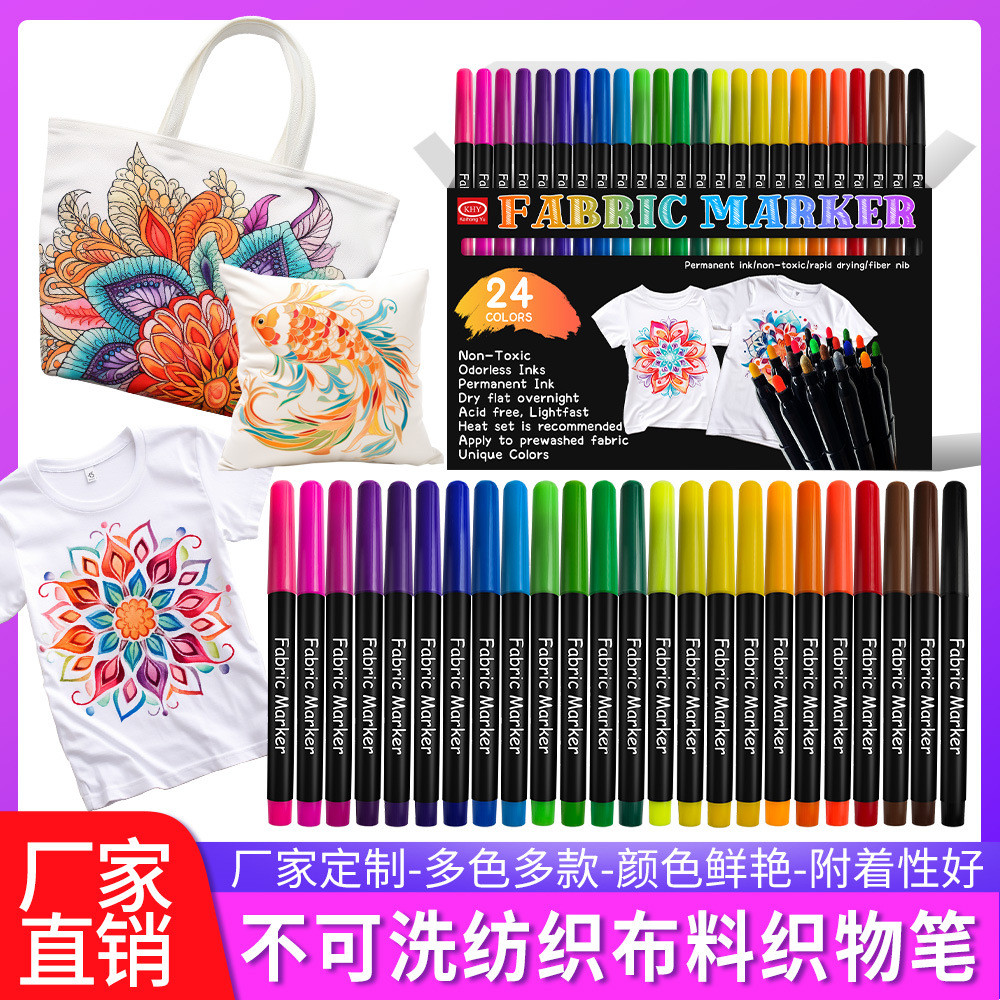 

Spidol Kain T-Shirt 24 Warna - Tinta Cepat Kering - Untuk DIY & Melukis di Kain - Ukuran 13.7cm |5H34T7UY|